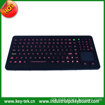 Rubber Keyboard with Sealed Touchpad and Backlight